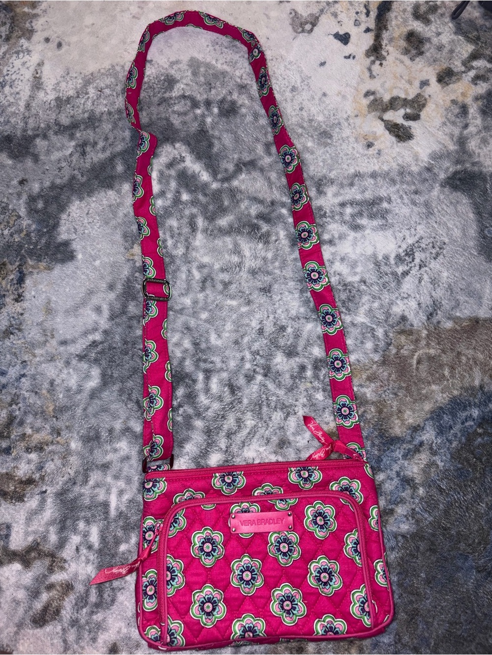 Vera Bradley Hot Pink Floral Crossbody Bag